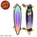 《アイテム名》 SANTA CRUZ サンタクルーズ スケートボード PINTAIL SUNDOWN 9.58×39 11116298 《ブランドヒストリー》 Santa Cruz（サンタ クルーズ）は、1973年から続く、スケート業界で最も歴史のあるブランドです。カリフォルニア州サンタクルーズの地名をそのまま取り入れ、初期のグラフィックのほぼ全てをJim Phillips Sr.がデザインしました。彼がデザインした「Screaming Hand」はスケートボードのアイコンとして、多くの場所で親しまれています。 《アイテム説明》 SANTA CRUZより「PINTAIL SUNDOWN 9.58×39」です。ブランドロゴを施したコンプリートデッキ。デッキと足回りのパーツがオールインワンになっているので、届いたその日からお楽しみいただけます。 《カラー名/カラーコード/管理No.》 マルチ/-/"73070044" こちらの商品は、並行輸入により海外から輸入しております。製造・入荷時期により、細かい仕様の変更がある場合がございます。上記を予めご理解の上、お買い求め下さいませ。 関連ワード： スケボー ボード スケート ストリート デッキ コンプリート スポーツ ロゴ アウトドア ウィール おしゃれ イエロー グラデーション date 2021/08/05Item Spec ブランド SANTA CRUZ サンタクルーズ アイテム スケートボード スタイルNo 11116298 商品名 PINTAIL SUNDOWN 9.58×39 原産国 China 他 採寸 全長 99.0cm 幅 24.3cm 厚さ 1.3cm ウィール 71mm ※上記サイズは、実際に同一の商品を採寸した結果です。 商品によっては個体差がありますので誤差がでることが御座いますので参考目安としてご覧下さい。また、測定方法によっても誤差が生じますので、予めご了承ください。 当店では、スタジオでストロボを使用して撮影しております。商品画像はできる限り実物を再現するよう心掛けておりますが、ご利用のモニターや環境等により、実際の色見と異なる場合がございます。ご理解の上、ご購入いただけますようお願いいたします。 ▲その他アイテムはこちら