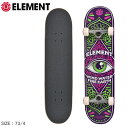 エレメント スケートボード ELEMENT THIRD EYE コンプリートデッキ メンズ レディース ブラック 黒 グリーン パープル マルチ BC02746...