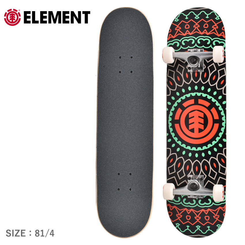 《アイテム名》 エレメント スケートボード ELEMENT メンズ レディース TULUM コンプリートデッキ BB027465 《ブランドヒストリー》 「エレメント(ELEMENT)」は、ストリートスケート創世記にプロライダーとして活躍したジョニー・シラレフ(Johnny Schillereff)が設立したスケートブランド。チャド・マスカ、バム・マーゲラ、ナイジャ・ヒューストンなど、世界中を魅了するカリスマ・スケーター達が所属するトップ・ブランドに成長。 スケートボードやその関連アイテムはもちろん、ファッションでは、ウェア、デニム、シューズ、バッグなどを取り扱っており、ストリート系アイテムとして取り入れられている。 《アイテム説明》 ELEMENTより「TULUM コンプリートデッキ」です。ELEMENTのロゴが真ん中に大きく入り、ロゴを囲う様に入った模様がお洒落なコンプリートデッキ。デッキと足回りのパーツがオールインワンになっているので、届いたその日からお楽しみいただけます。やや太めな板の幅で、やや安定感のある、ストリート・パーク・ランプ向けなサイズのデッキです。デッキ仕様：Naturals（メイプル材そのものの素材を活かしたベーシックデッキ） 《カラー名/カラーコード/管理No.》 アソート/AST/"73630024" こちらの商品は、並行輸入により海外から輸入しております。製造・入荷時期により、細かい仕様の変更がある場合がございます。上記を予めご理解の上、お買い求め下さいませ。 関連ワード： スケボー ボード スケート ストリート スポーツ ロゴ アウトドア ウィール おしゃれ 人気 定番 date 2022/08/31Item Spec ブランド ELEMENT エレメント アイテム スケートボード スタイルNo BB027465 商品名 TULUM コンプリートデッキ 性別 メンズ レディース 原産国 China 他 素材 北米産ハードメイプル 商品特性1 デッキ面のベースカラーはアソートになり、入荷時期や製造上、他のカラーも存在する可能性があり、お選びできませんのでご了承ください。 採寸 単位(cm) 全長 幅 厚み ウィール直径 81/4 80.5 20.5 1 5 ※上記サイズは、実際に同一の商品を採寸した結果です。 商品によっては個体差がありますので誤差がでることが御座いますので参考目安としてご覧下さい。また、測定方法によっても誤差が生じますので、予めご了承ください。 サイズについて詳しくはこちらをご覧下さい。 当店では、スタジオでストロボを使用して撮影しております。商品画像はできる限り実物を再現するよう心掛けておりますが、ご利用のモニターや環境等により、実際の色見と異なる場合がございます。ご理解の上、ご購入いただけますようお願いいたします。 ▲その他アイテムはこちら