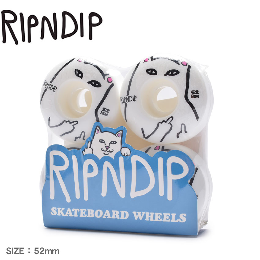 【200円引きCP★対象】RIPNDIP ウィール リップンディップ ロードナーマル スケートウィール 52mm メンズ レディース ホワイト 白 LORD NERMAL SKATE WHEELS 52mm RND6101 ロゴ カスタム 付け替え スケートボード ボード スケボー スポーツ アウトドア タイヤ