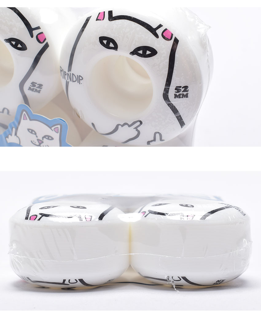 【200円引きCP★対象】RIPNDIP ウィール リップンディップ ロードナーマル スケートウィール 52mm メンズ レディース ホワイト 白 LORD NERMAL SKATE WHEELS 52mm RND6101 ロゴ カスタム 付け替え スケートボード ボード スケボー スポーツ アウトドア タイヤ