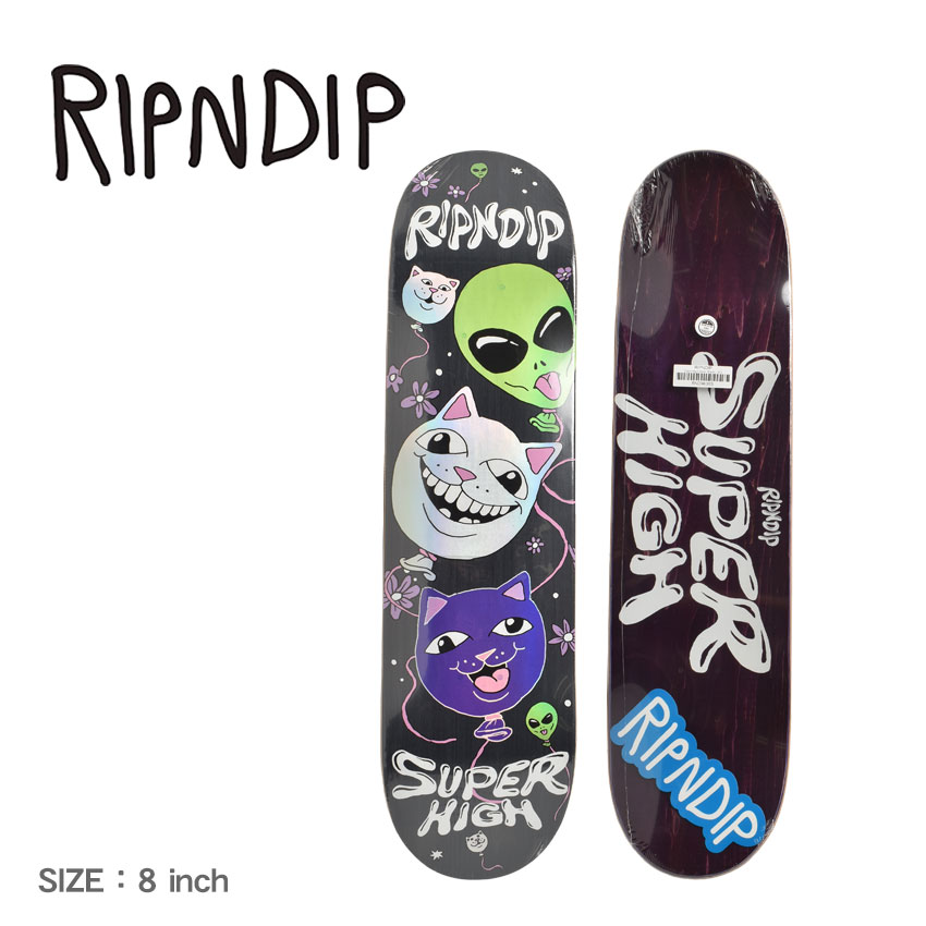 【店内全品★P5倍！】RIPNDIP デッキ リップンディップ スーパー ハイ デッキ メンズ レディース ブラック 黒 SUPER HIGH DECK RND9635 スケート スケボー デッキ カジュアル ストリート ロゴ 人気 おしゃれ 【ラッピング対象外】