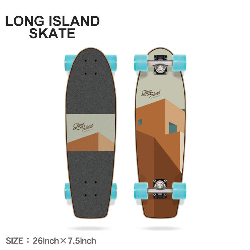 ロングアイランドスケート スケートボード LONG ISLAND SKATE 26×7.5 クルーザー メンズ レディース ブラック 黒 ベージュ ブラウン 茶 26×7.5 CRUISER LICO0022A033 スケート スケートボード スケボー コンプリート デッキ ストリート 【ラッピング対象外】
