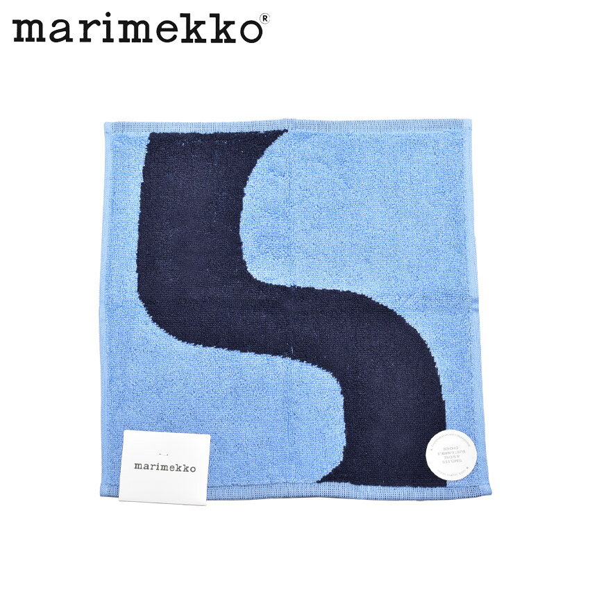 【店内全品★P5倍！】【ゆうパケット配送】 マリメッコ ハンドタオル MARIMEKKO ミニタオル 30×30cm ブルー 青 ネイビー 紺 MINI TOWEL 30×30cm 72210 フェイスタオル ミニタオル おしゃれ 可愛い ブランド ギフト 北欧 幾何学 セイレーニ セイレーン Seireeni