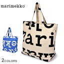 【店内全品★P2倍！】マリメッコ トートバッグ MARIMEKKO AHKERA LOGO BAG オフホワイト 白 ブルー 青 カバン 鞄 大容量 お出かけ 雑貨 おしゃれ かわいい ロゴ 北欧 定番 人気 通勤 通学 バッグ ナチュラル マザーズバッグ プレゼント ギフト 母の日