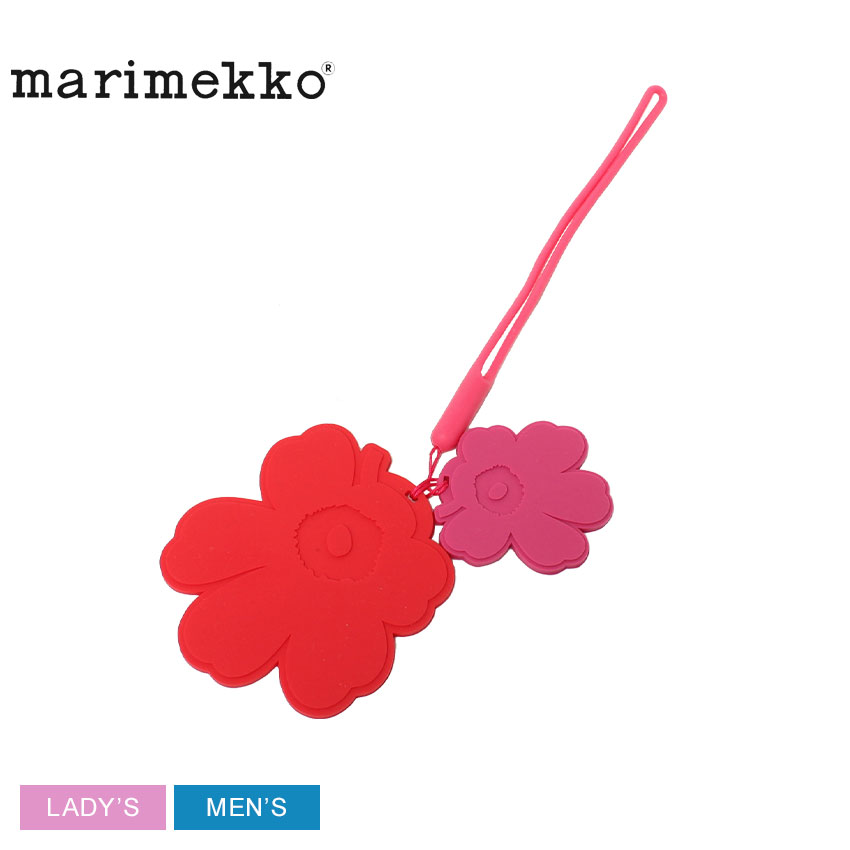 【ゆうパケット配送】 マリメッコ ストラップ MARIMEKKO Viisaus Unikko キーチェーン メンズ レディース レッド 赤 ピンク 92718 キーホルダー キーチェーン 雑貨 おしゃれ 可愛い ブランド ギフト 北欧 鍵 小物 花 ウニッコ ロゴ プレゼント アクセサリー