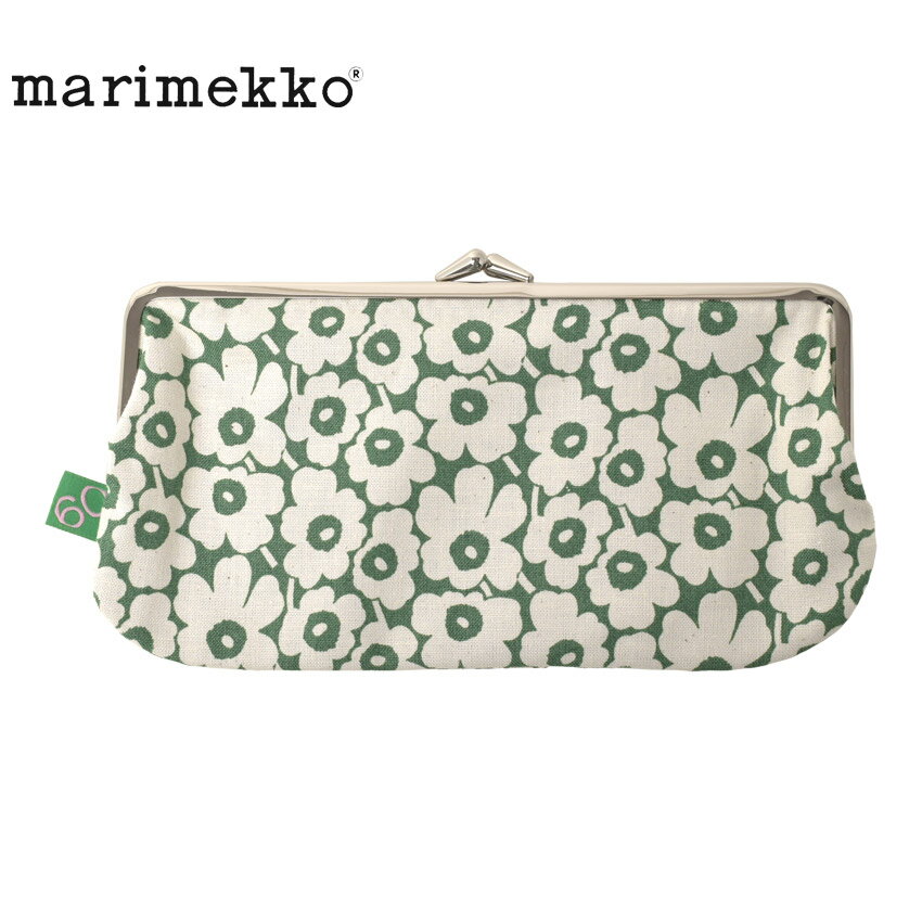 がま口 【ゆうパケット配送】 マリメッコ ポーチ MARIMEKKO Unikko 60th がま口ポーチ グリーン 緑 73077 小物入れ メイクポーチ 化粧ポーチ がま口 財布 ペンケース 筆箱 ケース 花柄 総柄 ウニッコ UNIKKO 60周年 プレゼント ギフト 贈り物 小物 雑貨