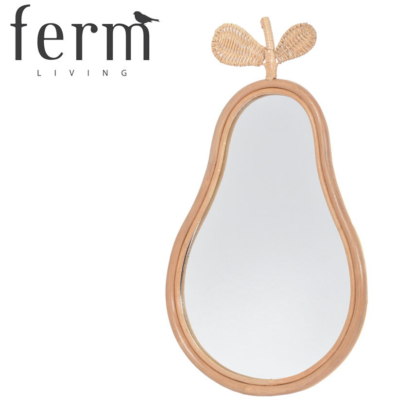 ファーム リビング 鏡 ferm LIVING Pear Mirror ベージュ ブラウン 茶 1104263954 ミラー かがみ 壁掛け 立て掛け ラタン 北欧 北欧雑貨 雑貨 インテリア ハンドメイド ナチュラル オシャレ かわいい おしゃれ 生活 洋ナシ フルーツ 果物 【ラッピング対象外】