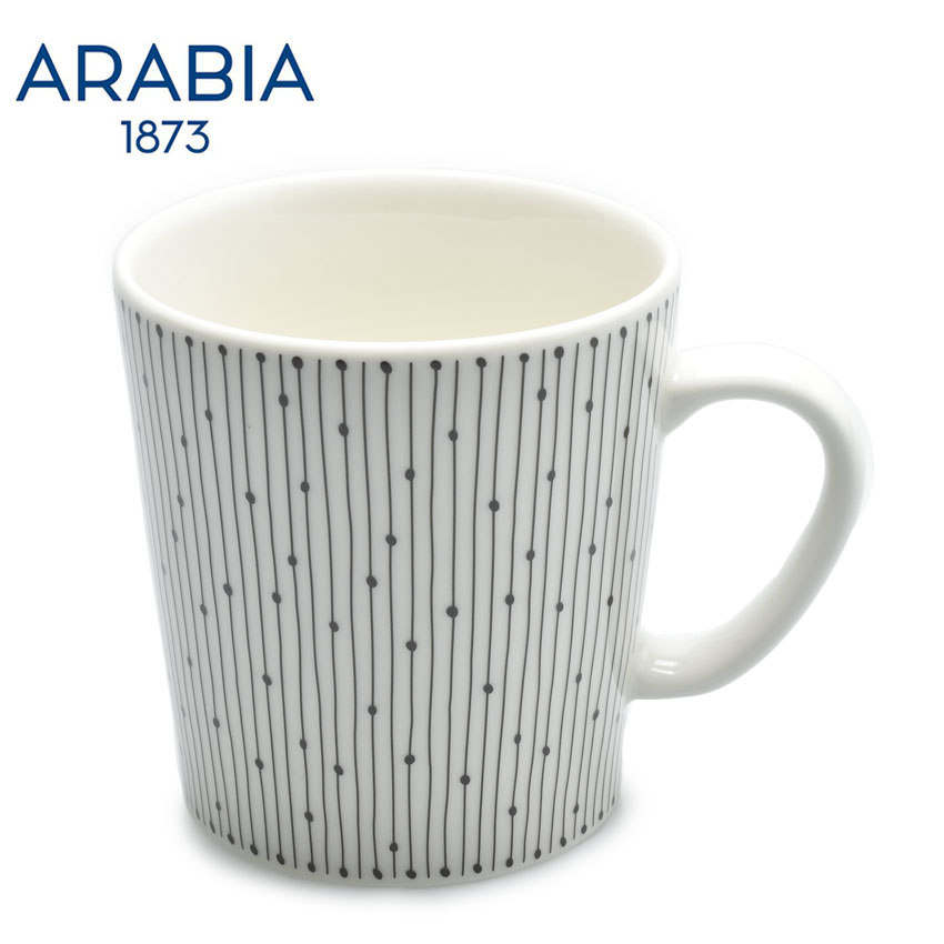 アラビア 食器 【店内全品★P5倍！】アラビア マグカップ ARABIA マイニオ マグ 300ml サラスタス ブラック 黒 MAINIO MUG 300ML SARASTU 1025642 食器 雑貨 キッチン用品 磁器 北欧 白 コップ ギフト プレゼント シンプル おしゃれ