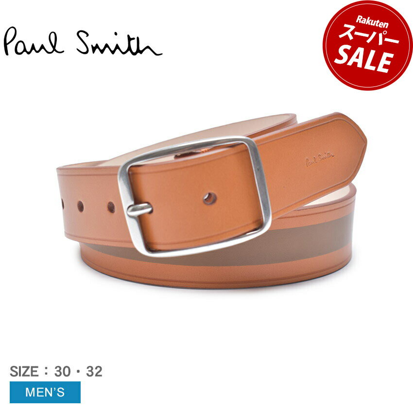 ポールスミス ベルト（メンズ） ポール スミス ベルト PAUL SMITH BELT HAND PAINTED STR メンズ ブラウン 茶 ベージュ M1A-7610-LGRACA 本革 レザー ブランド おしゃれ ビジネス カジュアル 通勤 シンプル ギフト プレゼント 贈り物|slz|