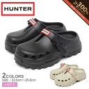 【6/10限定★最大300%ポイントバック】ハンター BALTIC MOULDED MULE HUNTER サンダル レディース ブラック 黒 ベージュ HFR...