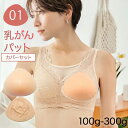 【元看護師監修】【乳がんパット+専用カバー】【セット】全摘 シリコンパッド 乳がん用 パッド 100g-300g 左右兼用 人工乳房 乳がん専用ブラジャー対応 ...