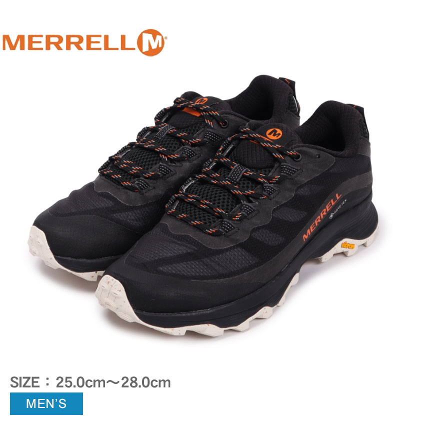 《今だけ！店内全品ポイントアップ》メレル ハイキングシューズ メンズ MOAB SPEED GTX MERRELL 066769 シューズ スニーカー ブランド ハイキングシューズ アウトドアシューズ キャンプ レジャー スポーツ 靴 防水 ゴアテックス GORE-TEX ブラック 黒