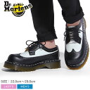 【今だけクーポン配布中】ドクターマーチン 3989 5ホール ブローグ シューズ ベックスソール ブラック×ホワイト Dr.Martens 3989 5EYE BROGUE SHOE BEX SOLE ウィングチップ 5アイ プラットフォーム 厚底 ワーク ウエスタン 靴 メンズ 男性 レディース 女性 誕生日