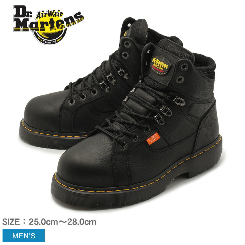 ドクターマーチン セーフティーシューズ ブラック アイアンブリッジ メット ガード DR．MARTENS IRONBRIDGE MET GUARD 14403001 メンズ 靴 シューズ 安全靴 レースアップ レザー 黒 ブラック