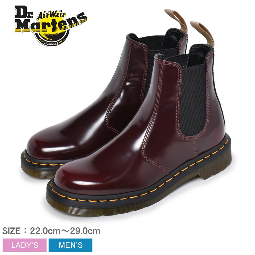 【5/25限定！最大全額Pバック★要エントリー】ドクターマーチン ブーツ DR．MARTENS レッド 2976 ヴィーガン チェルシーブーツ 2976 VEGAN CHELSEA BOOT 21802600 メンズ レディース