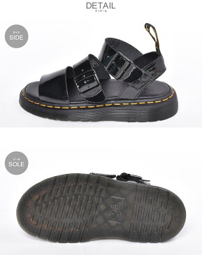 【限定クーポン配布】ドクターマーチン グリフォン ストラップサンダル サンダル DR．MARTENS GRYPHON STRAP SANDAL レディース 25515001 ブラック 黒 靴 エナメル ベルト ストラップ カジュアル おしゃれ 本革 天然皮革 レザー 誕生日 プレゼント ギフト