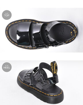 【限定クーポン配布】ドクターマーチン グリフォン ストラップサンダル サンダル DR．MARTENS GRYPHON STRAP SANDAL レディース 25515001 ブラック 黒 靴 エナメル ベルト ストラップ カジュアル おしゃれ 本革 天然皮革 レザー 誕生日 プレゼント ギフト