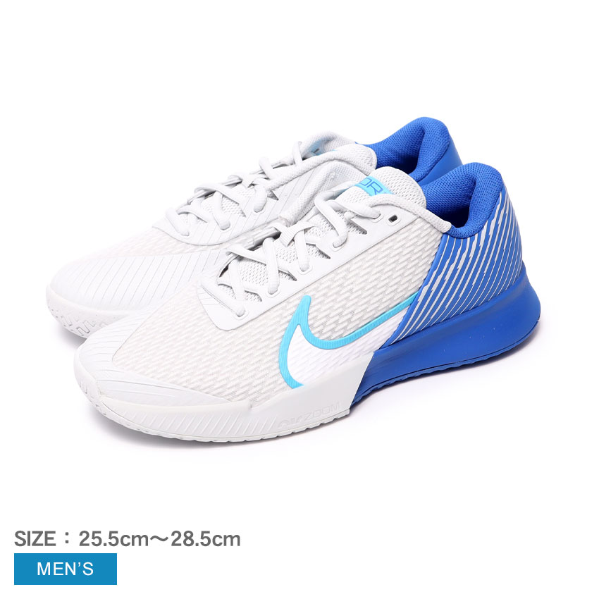 《今だけ！店内全品ポイントアップ》ナイキ テニスシューズ メンズ ズーム ヴェイパー プロ 2 NIKE ZOOM VAPOR PRO 2 DR6191 靴 テニス シューズ カジュアル スポーツ ブランド 運動 ローカット スポーティ マラソン 軽量 通気性 学校 学生 部活 おしゃれ 快適 ホワイト 白