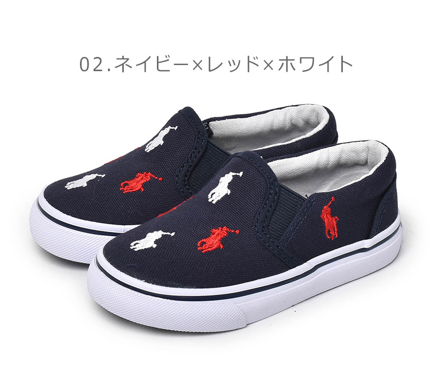 ポロ ラルフローレン スリッポン キッズ ベビー 子供 KEATON SLIP ON TD POLO RALPH LAUREN 男の子 女の子 子ども ラルフ シューズ スニーカー シューズ ローカット 靴 アウトドア レジャー カジュアル シンプル 通園 3