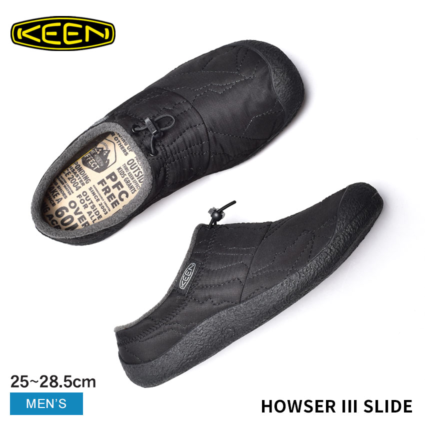 《今だけ！店内全品ポイントアップ》キーン スニーカー メンズ ハウザー スリー スライド KEEN HOWSER III SLIDE 1025552 シューズ 靴 ブランド シンプル アウトドア 軽量 おしゃれ コンフォートシューズ 旅行 あったか 楽ちん スリッポン ローカット オフィスシューズ