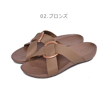 CROCS クロックス サンダル クロックス セレナ クロスバンド スライド CROCS SERENA CROSSBAND SLIDE 206099 レディース 靴 フラットサンダル ローヒール リング おしゃれ ブランド 軽量 つっかけ スリッパ 履きやすい 黒 誕生日 プレゼント ギフト 父の日