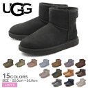 【今だけクーポン配布中！】アグ ムートンブーツ レディース クラシックミニ II UGG CLASSIC MINI II 1016222 ショート丈 ブランド かわいい シープスキン 防寒 あったか 保温 もこもこ ボア かわいい 売れ筋 撥水 防汚 定番 人気 クリスマス プレゼント 紺 ネイビー