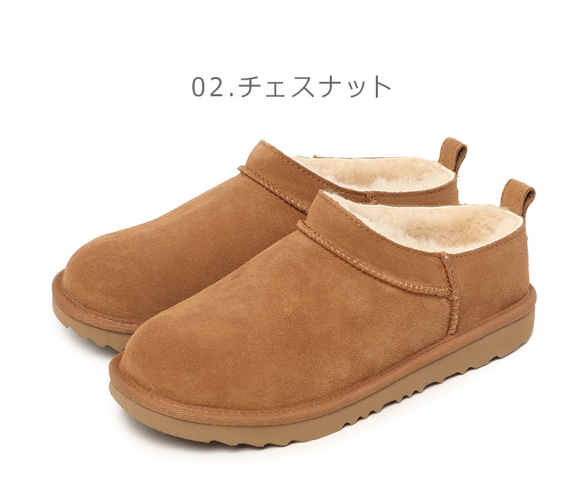 アグ クラシック マイクロ UGG スリッポン レディース ブラック 黒 ブラウン 茶 CLASSIC MICRO 1174410K シューズ 靴 防寒 ローカット おしゃれ ムートン シープスキン ロゴ ブランド 履きやすい 楽ちん リラックス 3