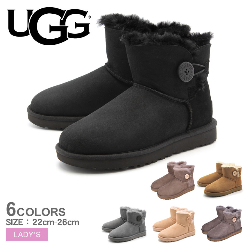 《今だけ！店内全品ポイントアップ》アグ ムートンブーツ レディース ミニ ベイリーボタン II UGG MINI BAILEY BUTTO…