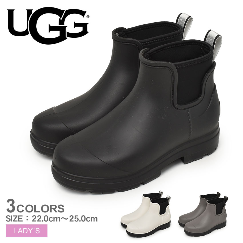 ＼10/5限定！抽選で最大全額ポイントバック／アグ レインブーツ レディース ドロップレット UGG DROPLET 1130831 シューズ 長靴 ショート丈 シンプル ブランド ガーデニング 雨具 保温 防寒 冷え対策 雨具 キレイめ 人気 グレー ブラック 黒 ホワイト 白 ブラウン