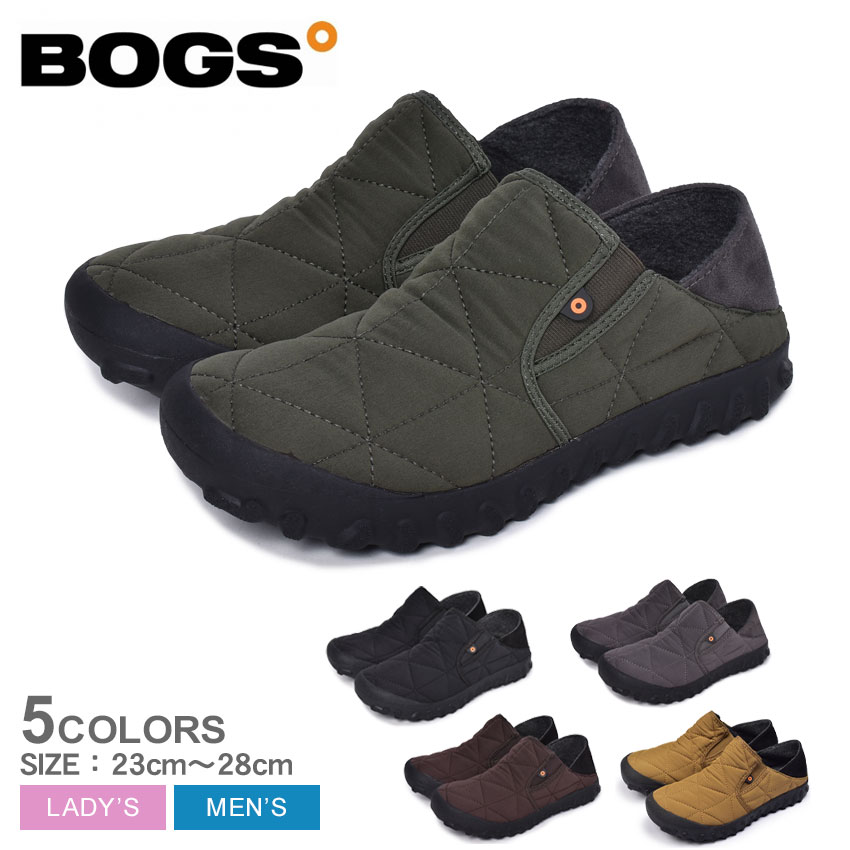 《今だけ！店内全品ポイントアップ》ボグス B-モックスライド スノーシューズ BOGS B-MOC SLIDE メンズ レディース 78837 ブラック 黒 グレー カーキ グリーン 緑 ブラウン 茶色 滑らない 防寒 防水 スノー シューズ キルティング 抗菌 防臭 防滑 保温 雨 雪