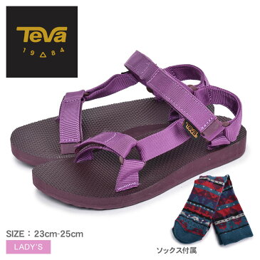 【限定クーポン配布】テバ ウィメンズ ユニバーサル ウールリッチ サンダル TEVA W ORG UNVRSL WOOLRICH レディース 1008687Z パープル ストラップ ぺたんこ スポーツ おしゃれ アウトドア レジャー 靴下 セット コラボ ギフト プレゼント 誕生日 プレゼント ギフト