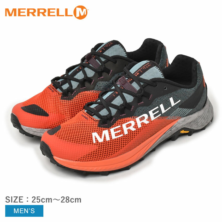 《今だけ！店内全品ポイントアップ》メレル ランニングシューズ メンズ エムティーエル ロング スカイ 2 MERRELL MTL LONG SKY 2 067141 靴 シューズ スニーカー ブランド トレイル ランニング スポーツ 運動 ローカット シューレース 通気性 メッシュ 軽量 ブラック 黒