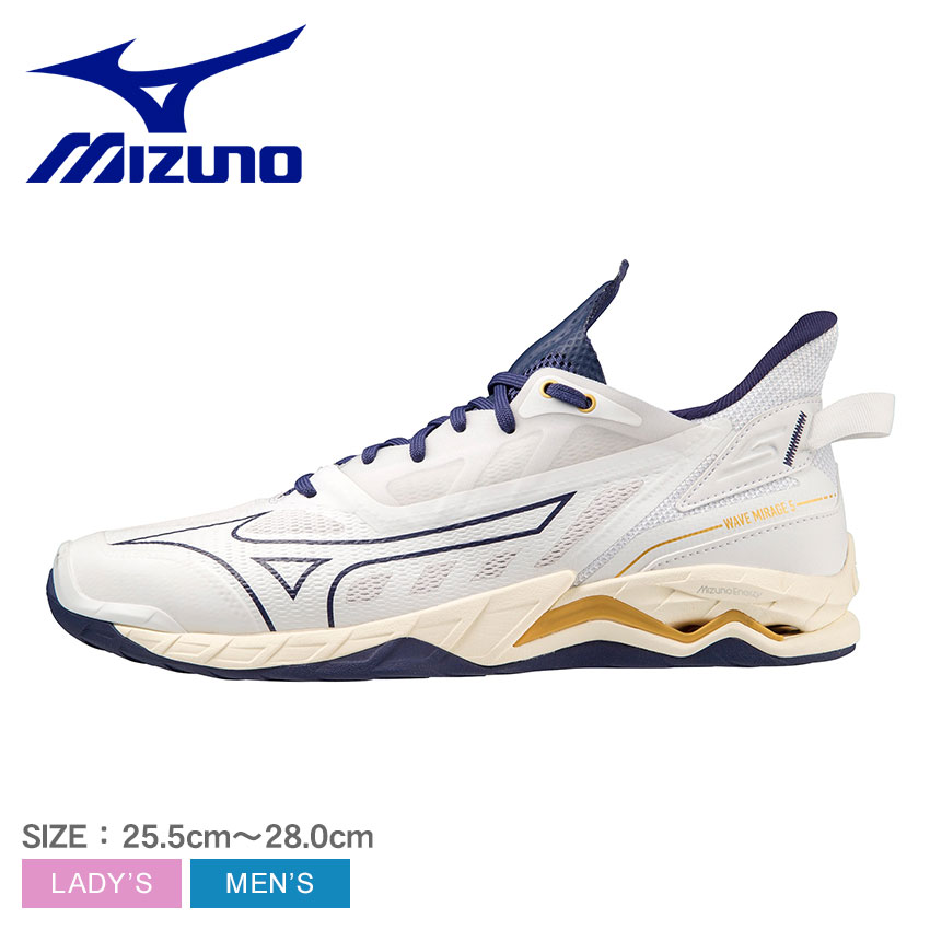 《アイテム名》ミズノ ハンドボールシューズ MIZUNO メンズ レディース ウエーブミラージュ 5 X1GA2350《アイテム説明》ミズノより「ウエーブミラージュ 5」です。ミラージュの最新モデル。新ソール設計がスピードを求めるプレーヤーのパフォーマンスを最大限に引き出す！《カラー名/カラーコード/管理No.》ホワイト×ネイビー×ゴールド/43/"16666095"メーカー希望小売価格はメーカーサイトに基づいて掲載しています。製造・入荷時期により、細かい仕様の変更がある場合がございます。上記を予めご理解の上、お買い求め下さいませ。関連ワード：ユニセックス シューズ スニーカー ブランド ハンドボール トレーニング スポーツ スポーティ ローカット 靴 運動 軽量 部活date 2023/11/13Item SpecブランドMIZUNO ミズノアイテムハンドボールシューズスタイルNoX1GA2350商品名ウエーブミラージュ 5性別メンズ レディース原産国Vietnam 他素材甲材：合成繊維×人工皮革底材：合成底重量片足：27cm 約310g当店では、スタジオでストロボを使用して撮影しております。商品画像はできる限り実物を再現するよう心掛けておりますが、ご利用のモニターや環境等により、実際の色見と異なる場合がございます。ご理解の上、ご購入いただけますようお願いいたします。