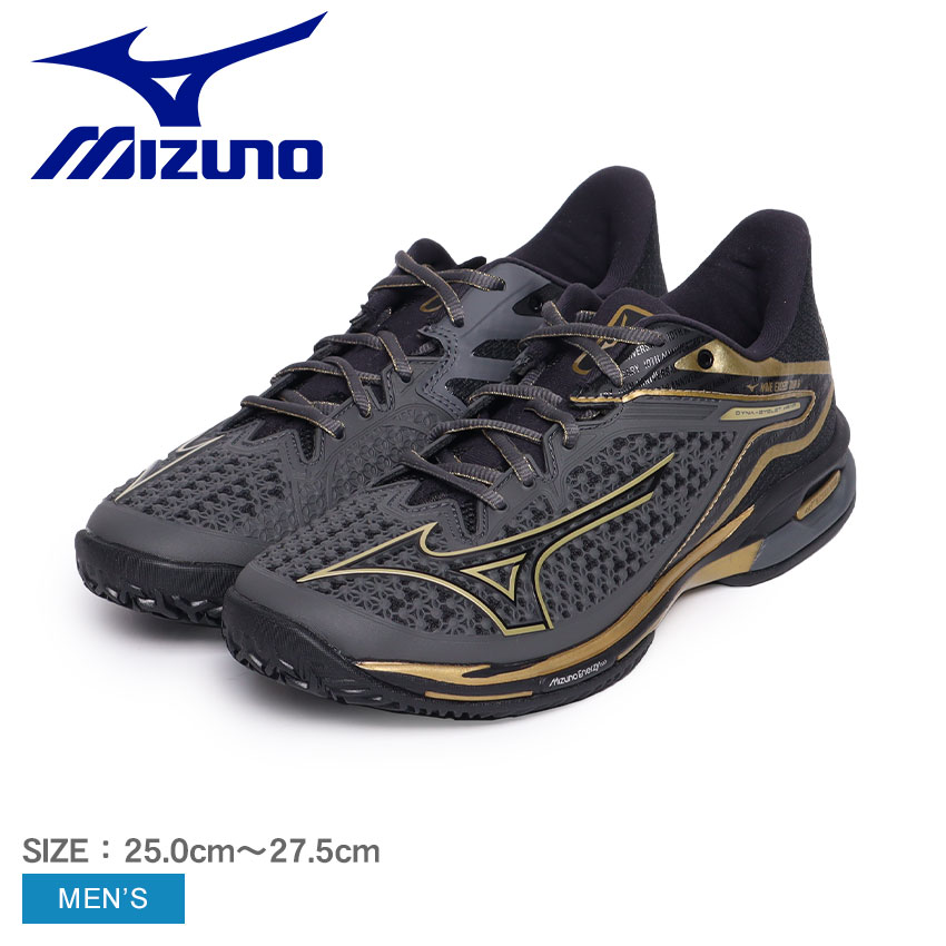 《今だけ！店内全品ポイントアップ》ミズノ テニスシューズ メンズ ウエーブエクシードツアー 6 OC 10th MIZUNO 61GB2478 スニーカー 靴 シューズ スポーツ 運動 ジム 軽量 軽い 加速性 ブランド シンプル テニス クレー クレーコート