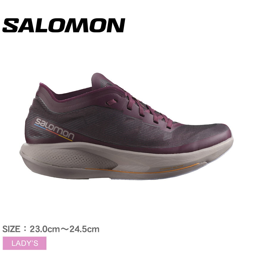 《今だけ！店内全品ポイントアップ》サロモン ランニングシューズ レディース PHANTASM SALOMON L41610600 靴 シューズ スニーカー スポーツ トレーニング 運動 マラソン ローカット ローカットスニーカー ランニング パープル 紫