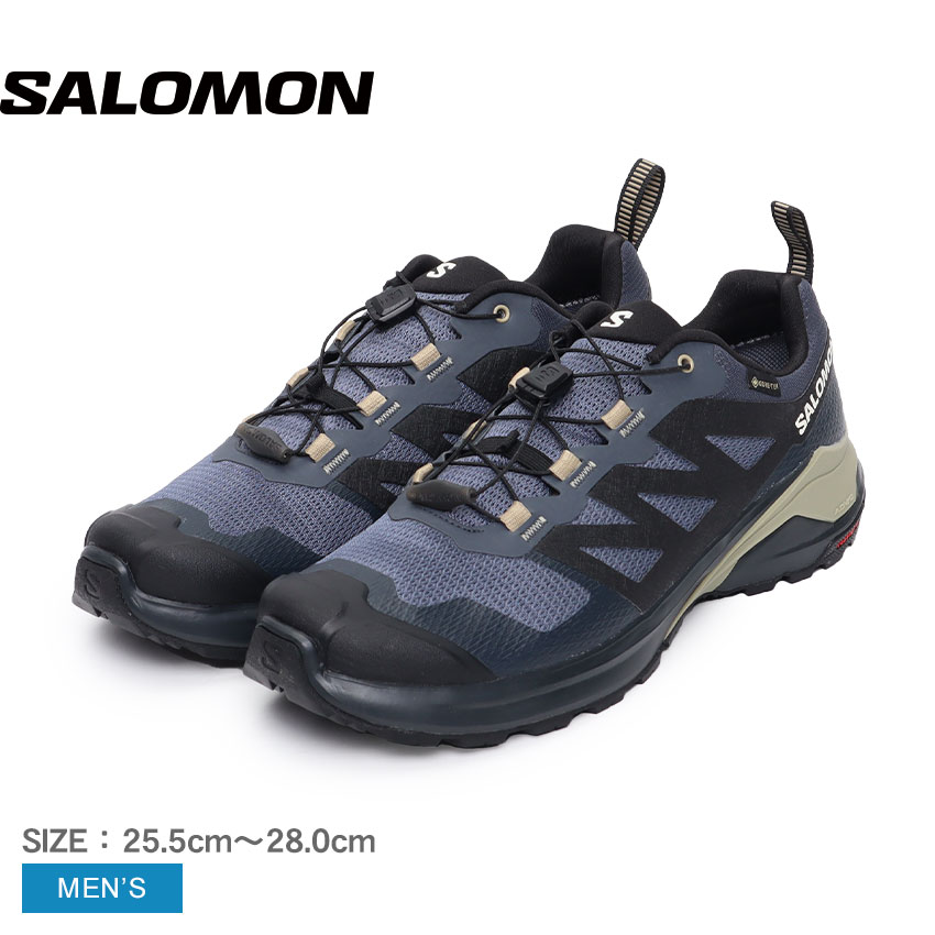 《今だけ！店内全品ポイントアップ》サロモン トレイルハイキングシューズ メンズ X-ADVENTURE GTX SALOMON L47526000 靴 シューズ 耐久性 耐候性 ゴアテックス GORE-TEX ハイキング ランニング ランニングシューズ スポーツ