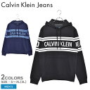 【割引クーポン配布】カルバンクラインジーンズ パーカー CALVIN KLEIN JEANS トラベリング ロゴ クロスオーバー フーディ メンズ CK ブランド カジュアル シンプル ウェア トップス アパレル プルオーバー 普段着 部屋着 長袖 定番 人気 黒 誕生日 プレゼント ギフト