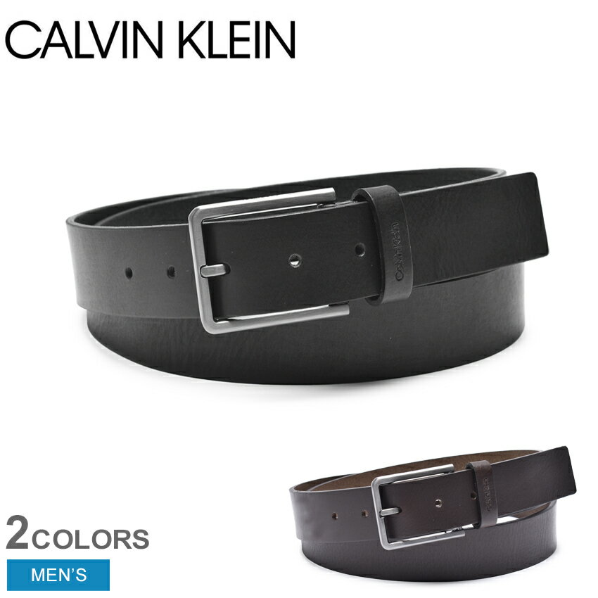 《今だけ！店内全品ポイントアップ》カルバンクライン ベルト メンズ エッセンシャルベルト 3.5cm CALVIN KLEIN ESSENTIAL BELT 3.5cm K50K505447 CK ブランド ロゴ おしゃれ シンプル ブランド ストリート カジュアル アメカジ ギフト プレゼント ビジネス 会社 ブラック 黒