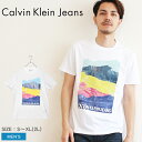 【今だけクーポン配布中】【メール便可】 カルバンクラインジーンズ 半袖Tシャツ CALVIN KLEIN JEANS ホワイト アンディ・ウォーホル スタック マウンテン S S ティー メンズ CK ブランド カジュアル アパレル コットン 綿 半袖 白 誕生日 プレゼント ギフト