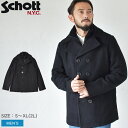 ショット コート メンズ 【今だけクーポン配布中】ショット コート メンズ ピーコート SCHOTT Peacoat CYCLONE 2 アウター トップス ショート おしゃれ 長袖 上着 羽織 大人 おしゃれ ウェア ブランド カジュアル 防寒 防風 保温性 ブラック 黒