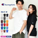 チャンピオン ペアTシャツ 【今だけクーポン配布中】チャンピオン Tシャツ メンズ レディース ADULT 6oz SHORT SLEEVE TEE CHAMPION T425 ウェア ウエア トップス カジュアル ストリート 大きいサイズ ロゴ 刺繍 シンプル 半袖 パープル グリーン ピンク オレンジ ブラック 黒 ホワイト 白