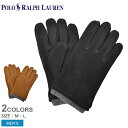 《今だけ！店内全品ポイントアップ》ポロ ラルフローレン レザー グローブ ニット カフ 手袋 POLO RALPH LAUREN LEATHER GLOVE KNIT CUFF メンズ PG0121 ブラック 黒 ブラウン 茶 ブランド グローブ ギフト 贈り物 小物 通勤 通学 シンプル 防寒 本革