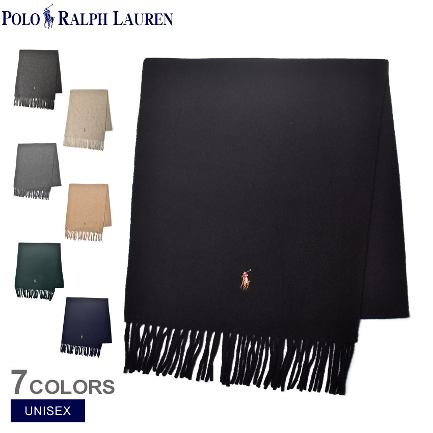 【ゆうパケット配送】ポロ ラルフローレン マフラー メンズ レディース SIGNATURE ITALIAN VIRGIN WOOL SCARF POLO RALPH LAUREN PC1047 ギフト 贈り物 プレゼント 小物 通勤 通学 シンプル カジュアル ブラック 黒 グレー ブラウン グリーン 緑 ネイビー 紺