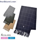 ラルフローレン マフラー（メンズ） 【ゆうパケット配送】ポロ ラルフローレン マフラー メンズ レディース REVERS WINDOW SCARF POLO RALPH LAUREN PC0743 チェック ストール ブランド アクセサリー 冬小物 シンプル ベーシック フォーマル ビジネス カジュアル リトルポニー 防寒 通勤 通学 定番