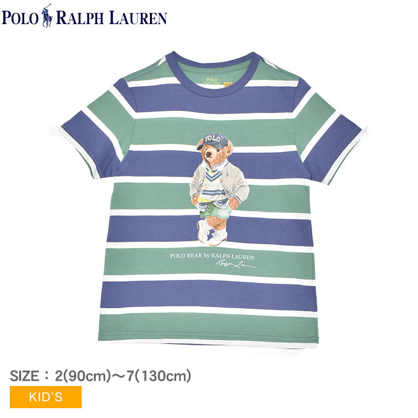 乐天商城 - ポロ ラルフ ローレン 半袖Tシャツ キッズ ジュニア 子供 コットン ジャージー ベア グラ ストリート Tシャツ POLO RALPH LAUREN RL SS CTN JERSEY NV BEAR GRA ST TEE 322971435 トップス ウェア 半袖 ショートスリーブ キャンプ