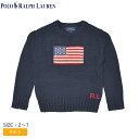 ポロ ラルフローレン ニット キッズ ジュニア 子供 フラッグ コットン クルーネック セーター POLO RALPH LAUREN FLAG COTTON C...