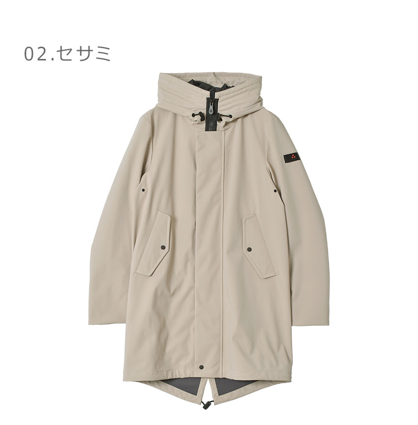 【今だけクーポン配布中】ピューテリー アウター メンズ KASA KP 01 PEUTEREY PEU4113 01191511 パーカー ジャケット 上着 撥水 はっ水 通勤 ビジネス 防寒 保温 フード ポケット ロング丈 カジュアル シンプル クラシック 紳士 おしゃれ ブランド 雨 ブラック 黒