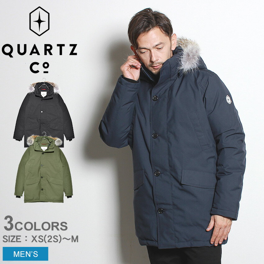 【今だけクーポン配布中】QUARTZ Co. クオーツ コー ダウンジャケット テイラー TAYLOR メンズ アウター シンプル カジュアル アウトドア ブランド ファー 通勤 通学 高級 上着 保温 防寒 黒 紺 カーキ 誕生日 プレゼント ギフト