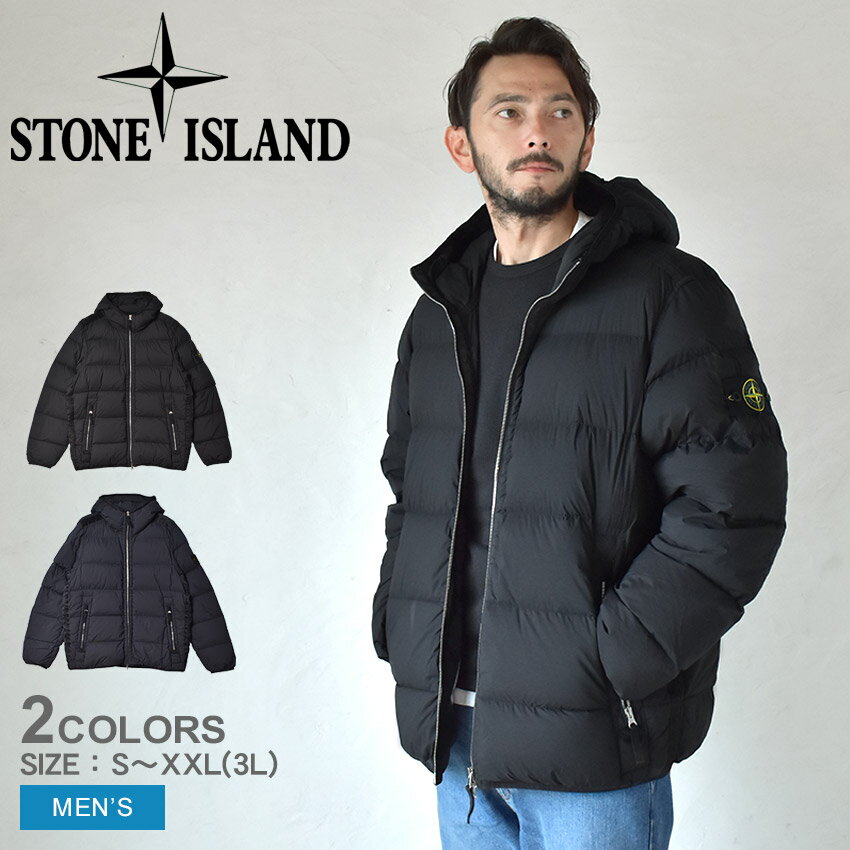 ストーンアイランド 《今だけ！店内全品ポイントアップ》ストーンアイランド ダウンジャケット メンズ SEAMLESS TUNNEL NYLON DOWN-TC STONE ISLAND 791543728 ウェア 長袖 トップス ダウン ジャケット アウター ジップアップ 軽量性 はっ水性 羽毛 ファスナー ブランド ロゴ バッジ 刺繍